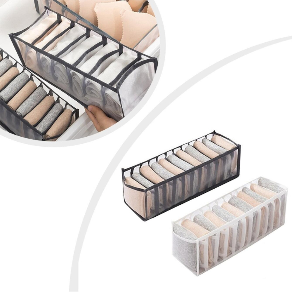 7 Grids Underwear Drawer Organ - Sock Organizer Tray ulasan dan harga