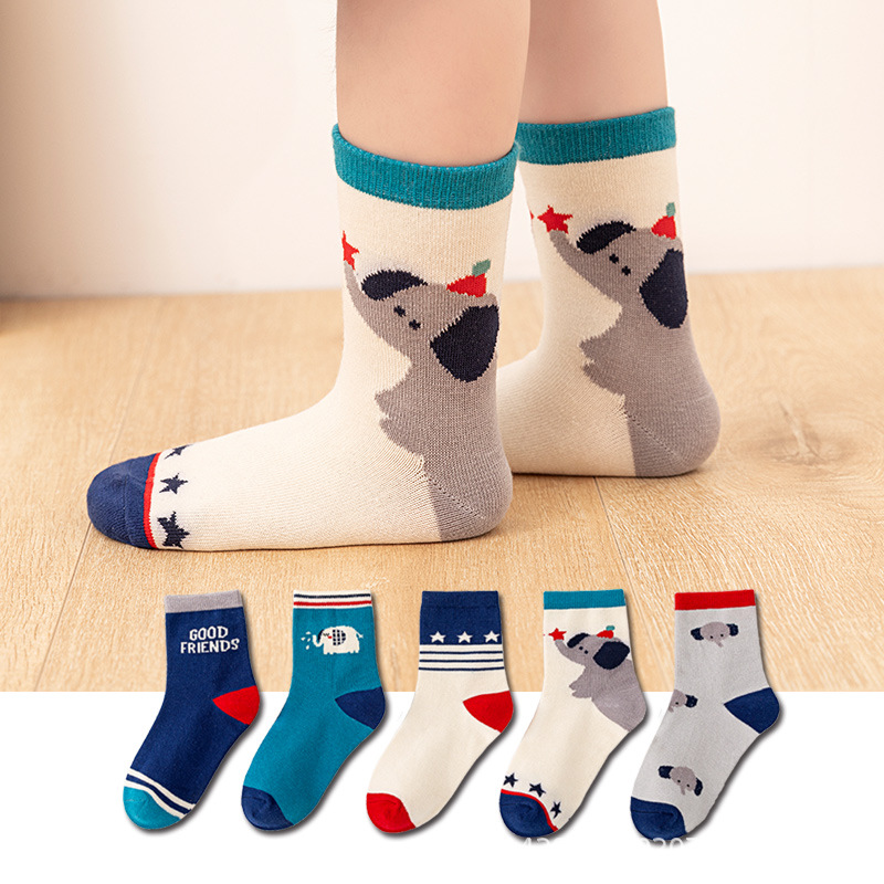 5‑Pack Kids Boys Socks Cartoon - Cotton Crew Sock Pack ulasan dan harga