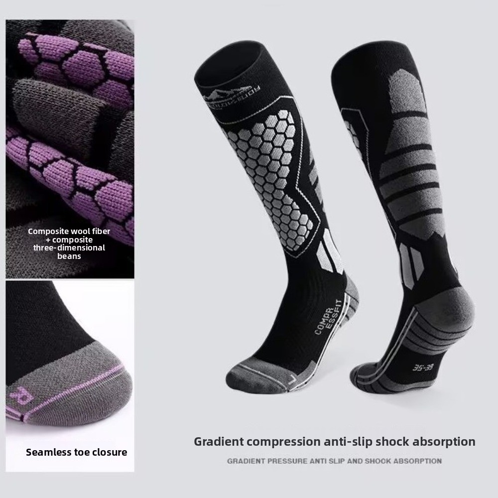 New Thickened Ski Socks Anti-s - Thermal Sock Winter ulasan dan harga