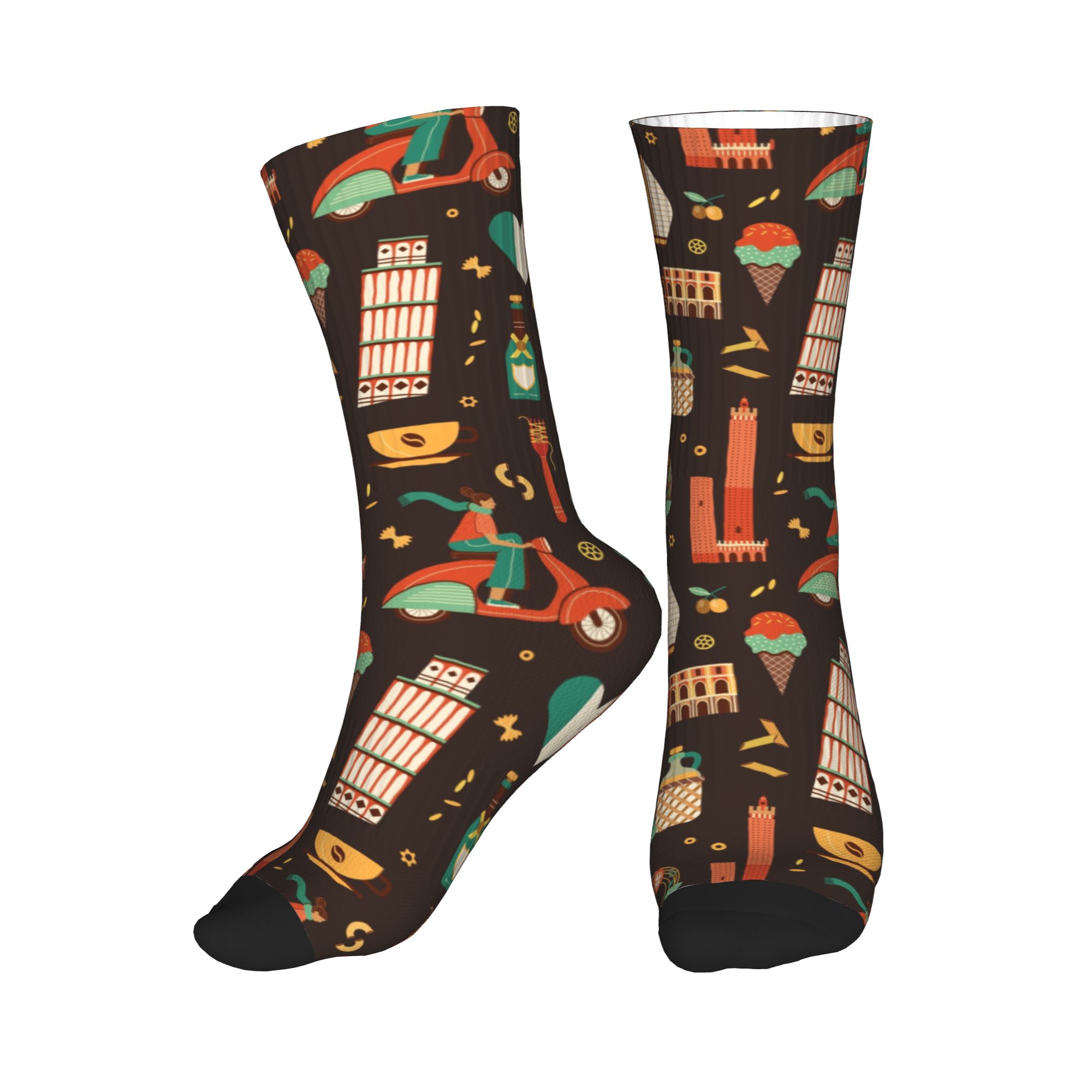 Italy Travel Italian Food Land - Dress Sock Men ulasan dan harga