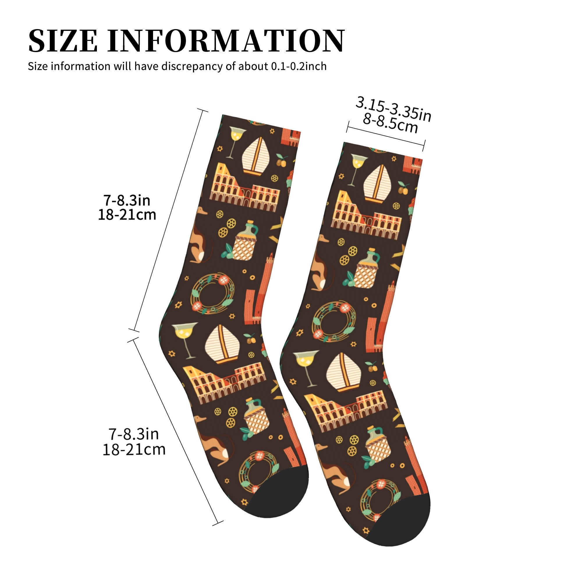 Italy Travel Italian Food Land - Dress Sock Men ulasan dan harga