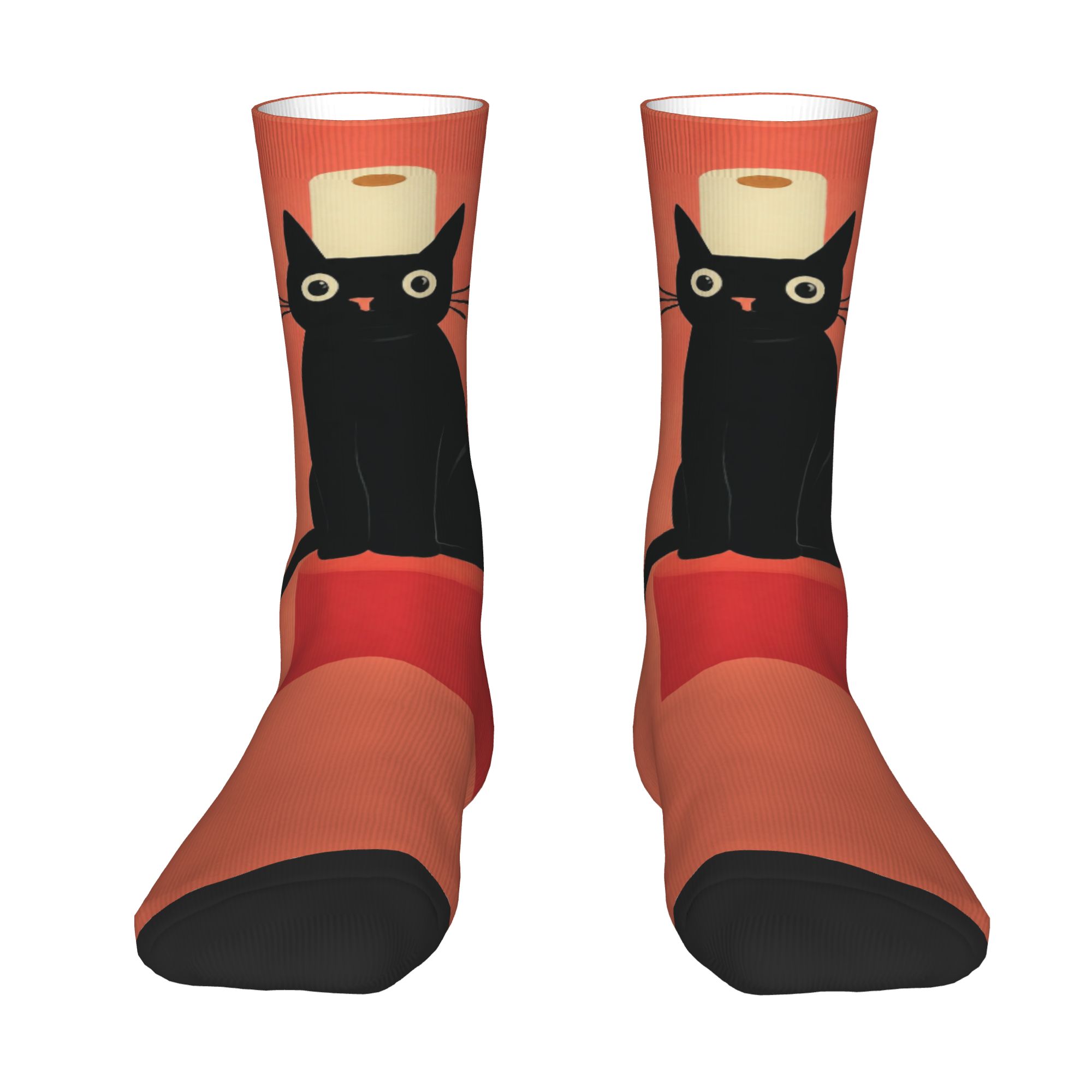 Custom Black Cat with Toilet P - Dress Sock Men ulasan dan harga
