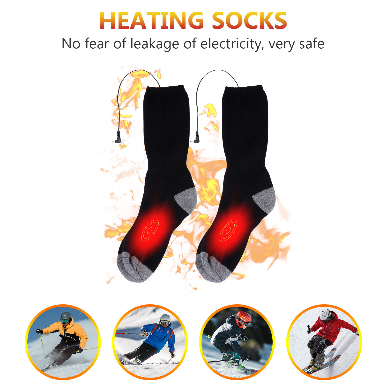 1Set Heating Socks USB Powered - Thermal Sock Winter ulasan dan harga