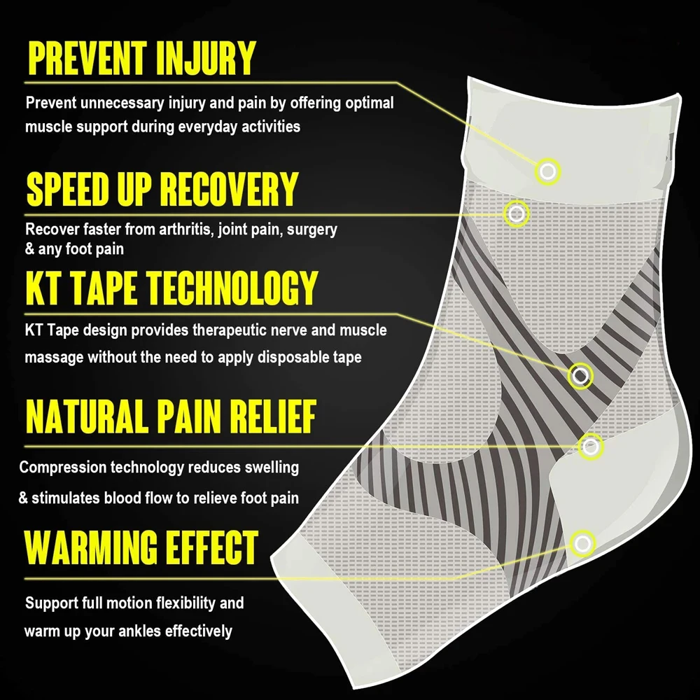 1Pair Plantar Fasciitis Compre - Ankle Brace Sock ulasan dan harga