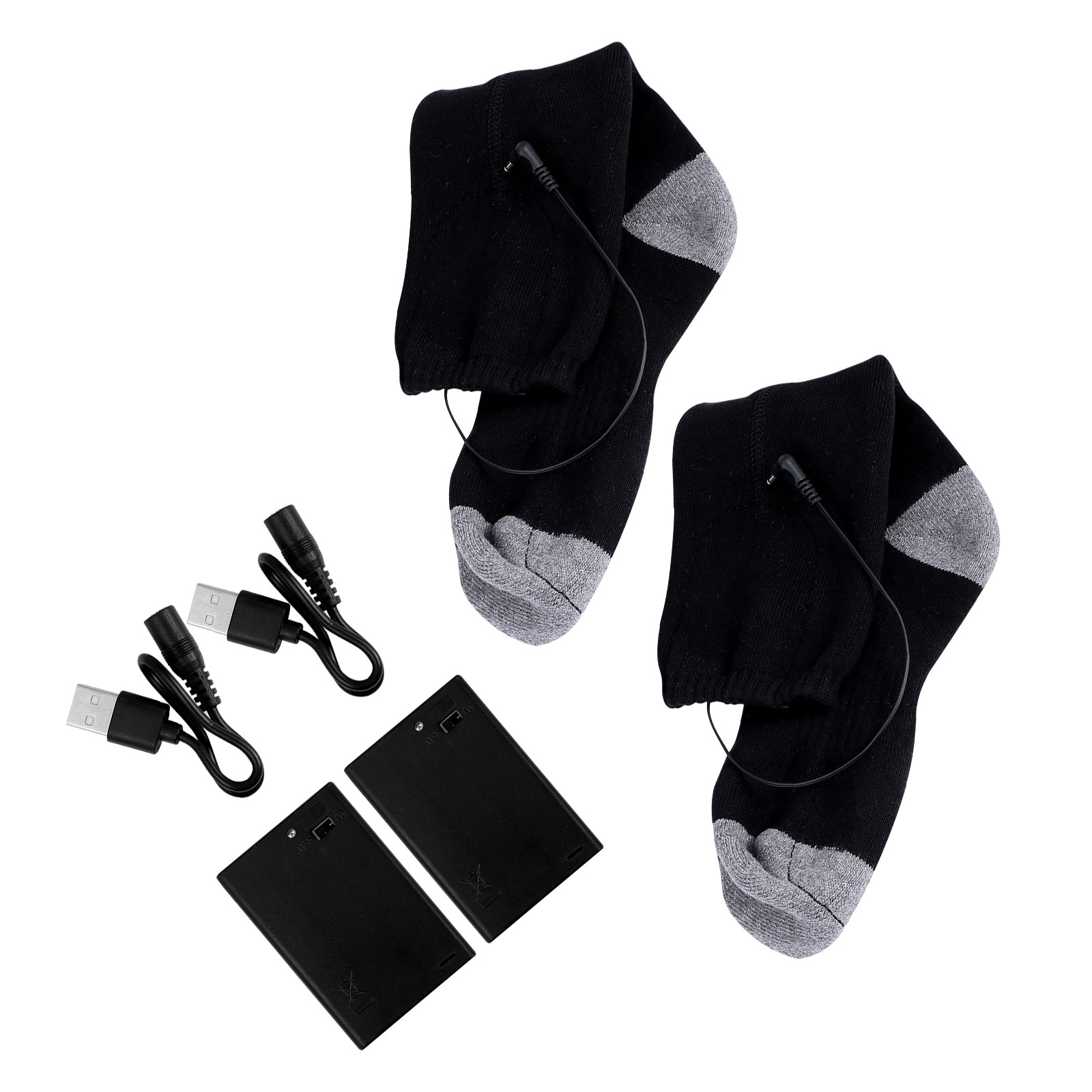 1Set Heated Socks USB Warm Fee - Thermal Sock Winter ulasan dan harga