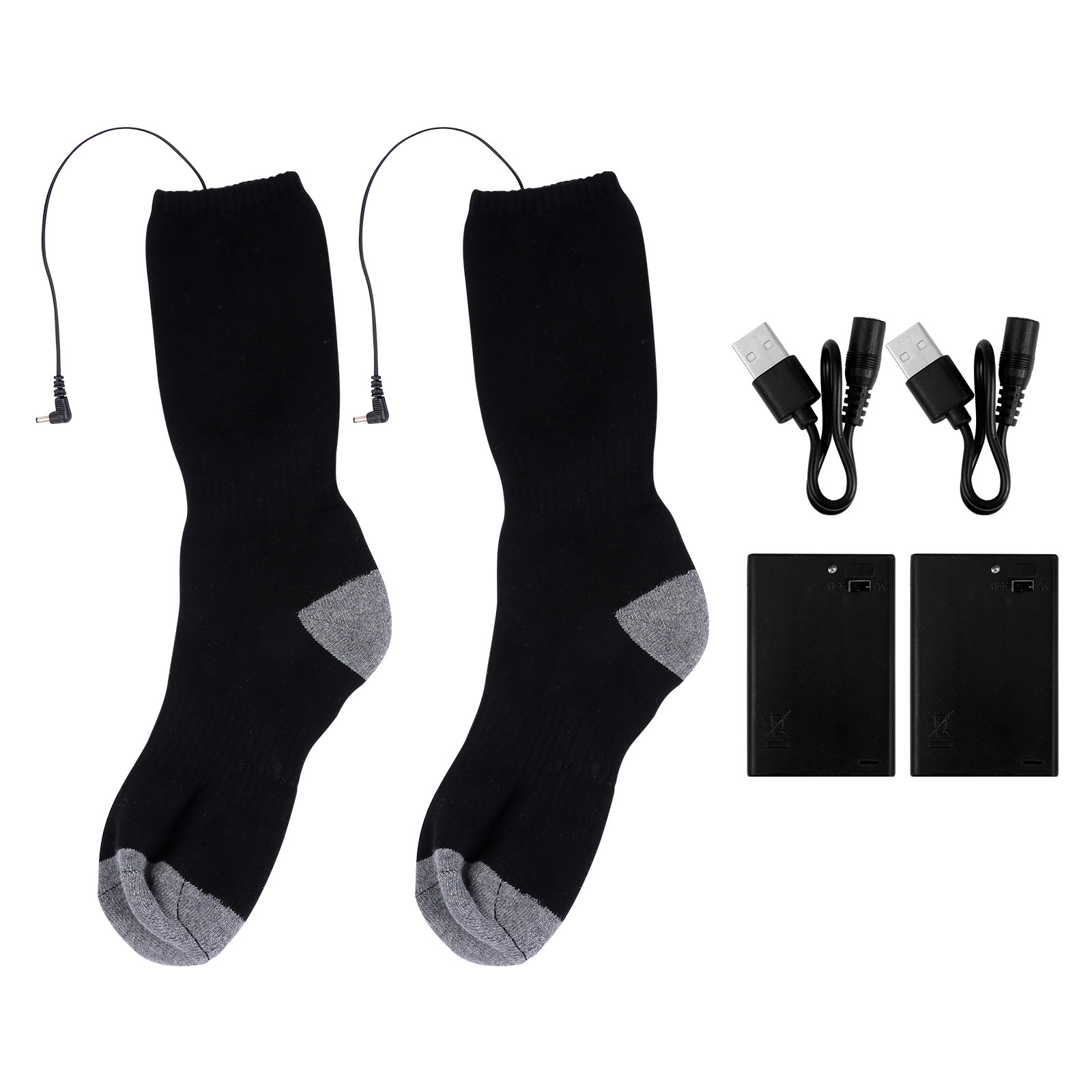 1Set Heated Socks USB Warm Fee - Thermal Sock Winter ulasan dan harga