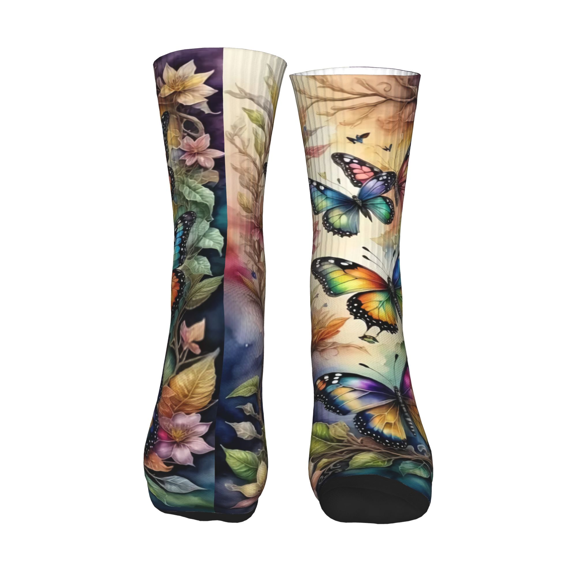 Colorful Butterflies and Flowe - Dress Sock Men ulasan dan harga