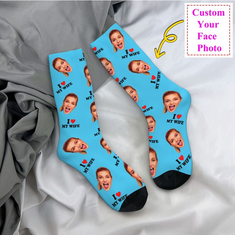 I Love My Wife Personalized Fa - Dress Sock Men ulasan dan harga