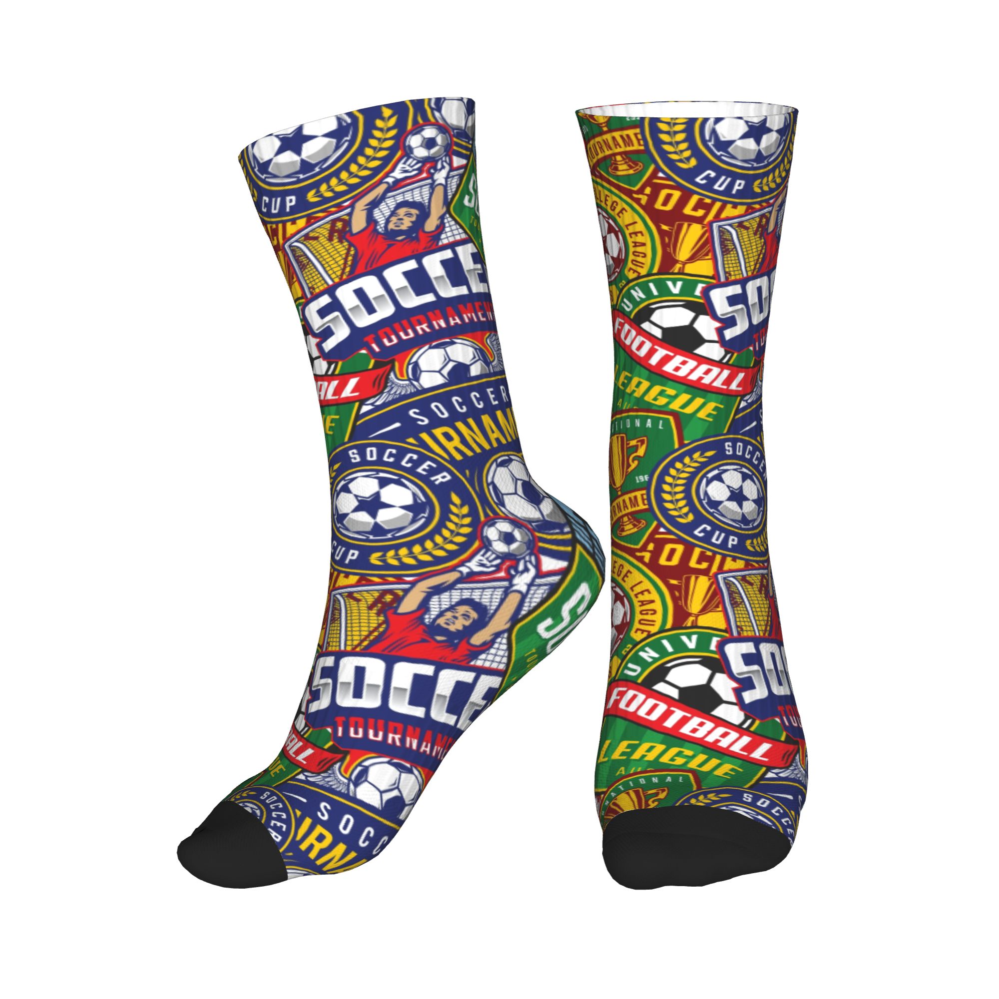 Retro Soccer Badge Green Red S - Dress Sock Men ulasan dan harga