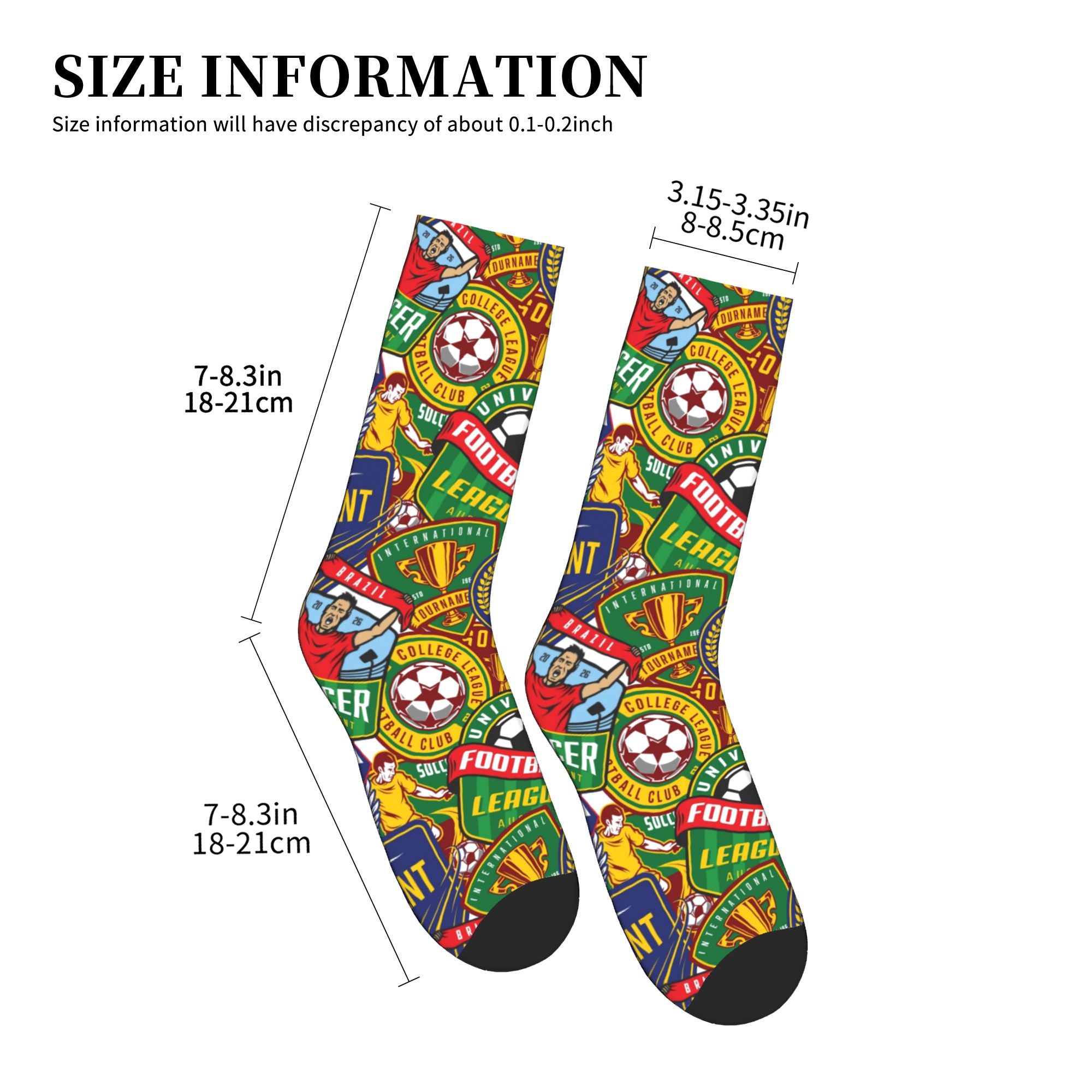 Retro Soccer Badge Green Red S - Dress Sock Men ulasan dan harga